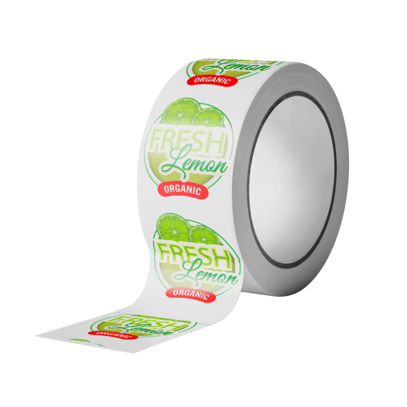 White Plastic Roll Labels